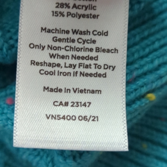 Talbots Plus Cable Knit Sweater Women Sz X Aqua Green Round Neck Long Sleeve-374 - Picture 3 of 9